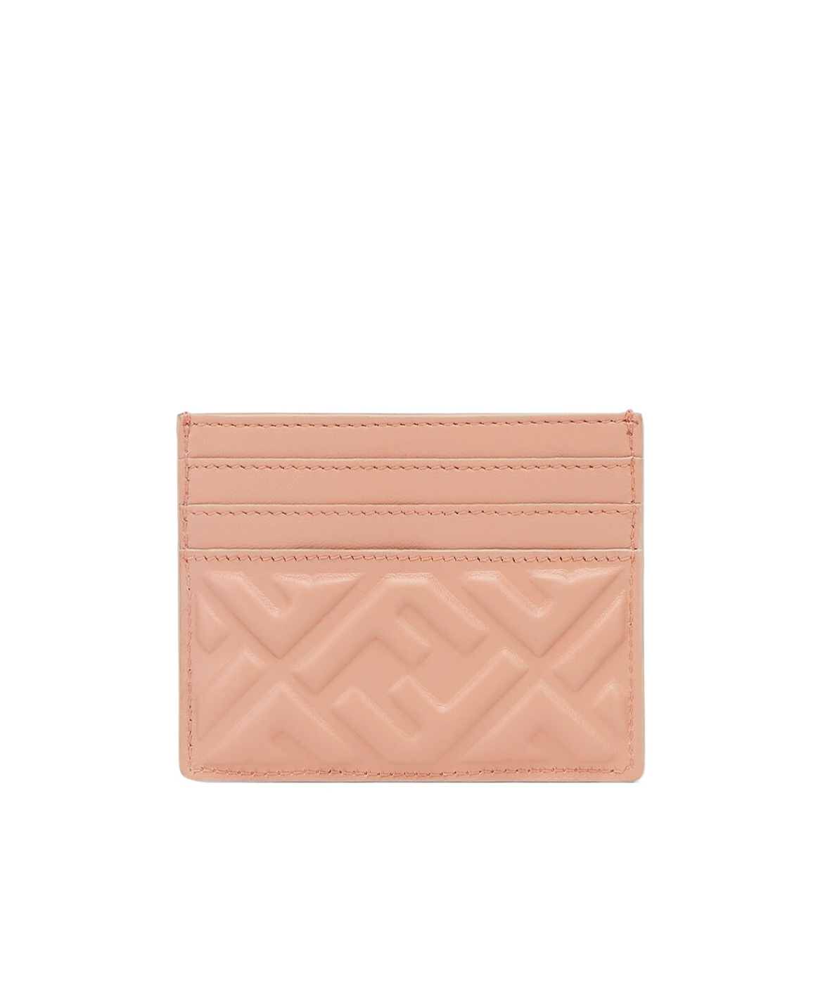 Fendi Rectangular Card Holder In Nude
