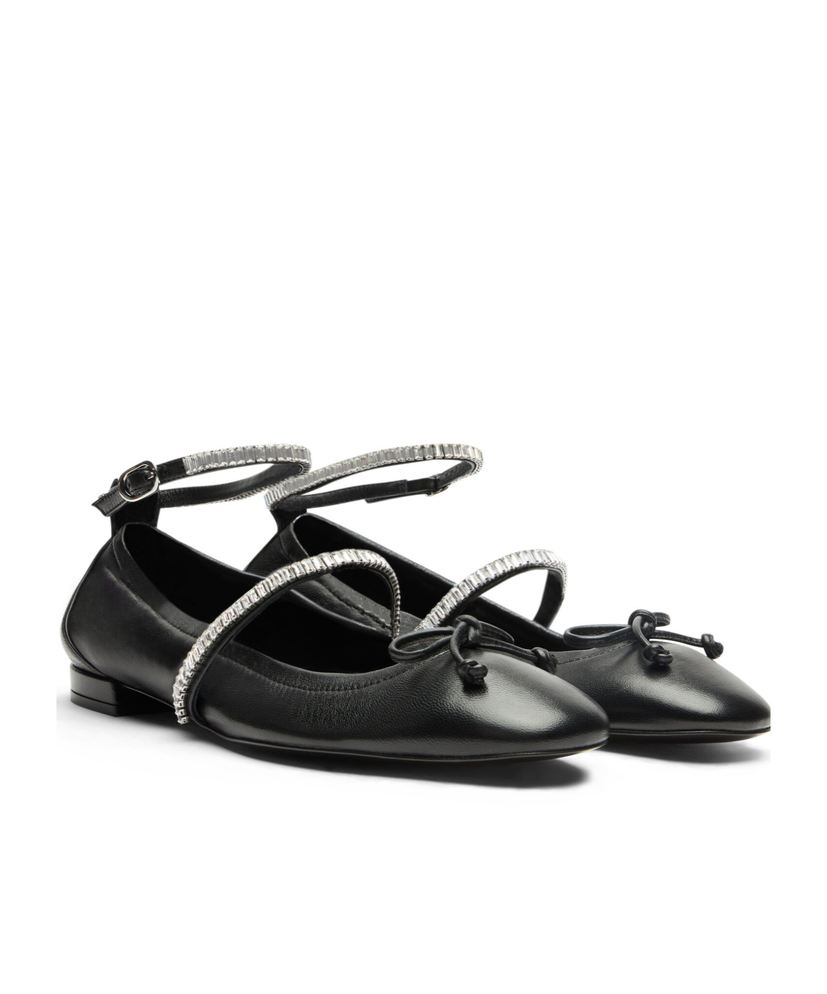 Stuart Weitzman Stefanie Ballet Flats In Black