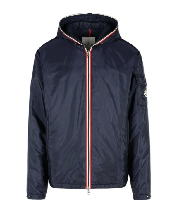 Moncler Zip-up Lightweight Jacket In Blue