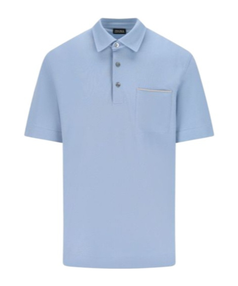Zegna Short-sleeved Buttoned Polo Shirt In Multi