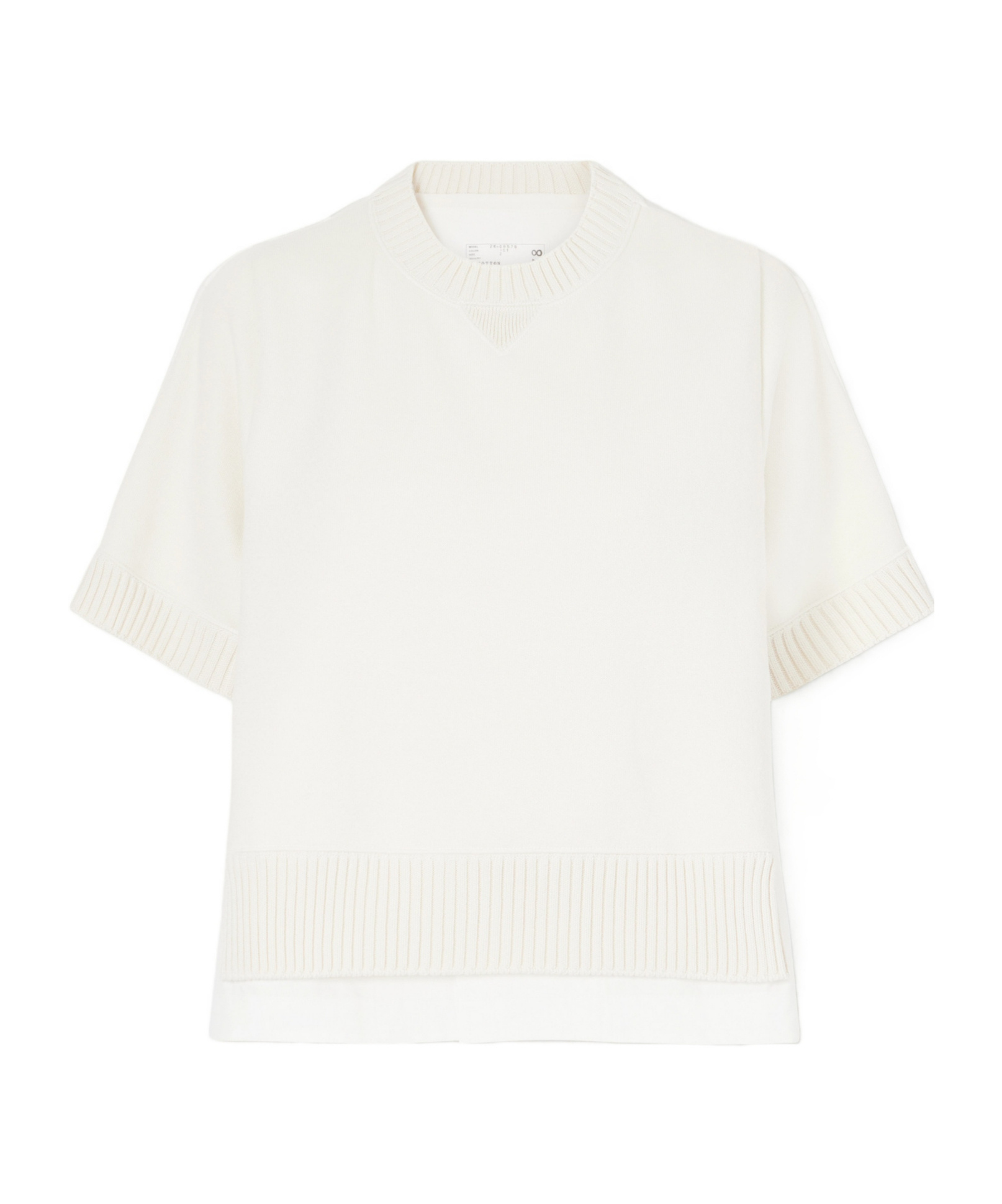 Sacai Short-sleeve Blouse In White