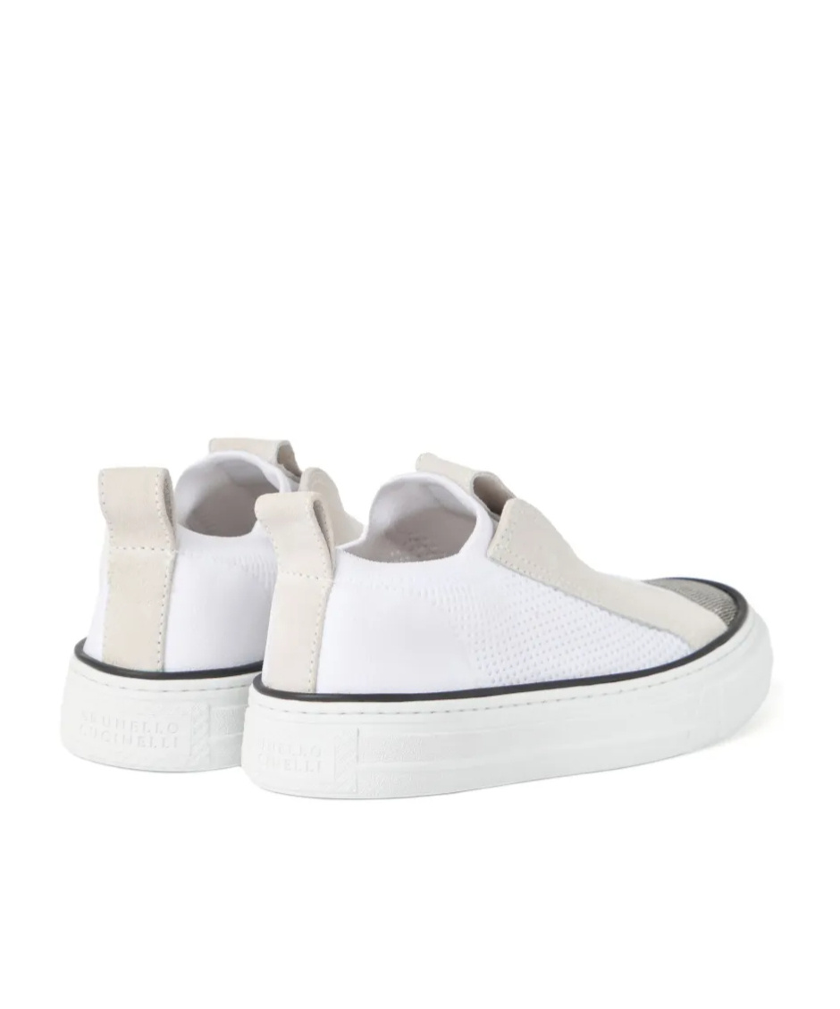 Brunello Cucinelli Sneakers With Iconic Embellishments In White