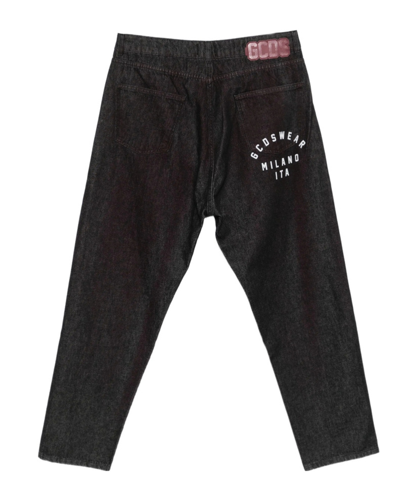 Gcds Belt Loop Jeans In Black