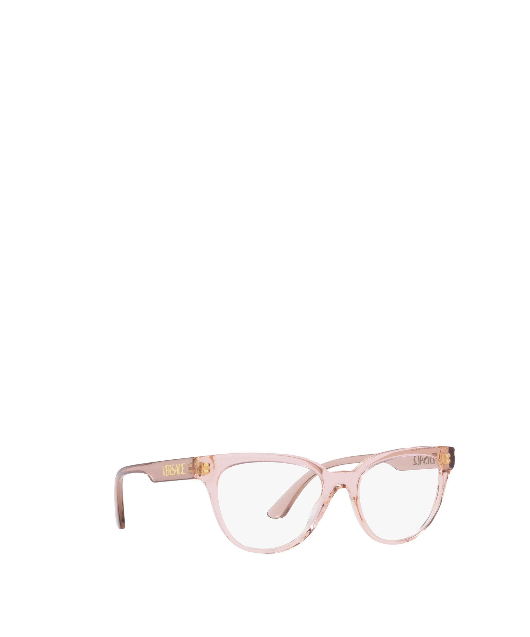 Versace Transparent-frame Design Glasses In Pink