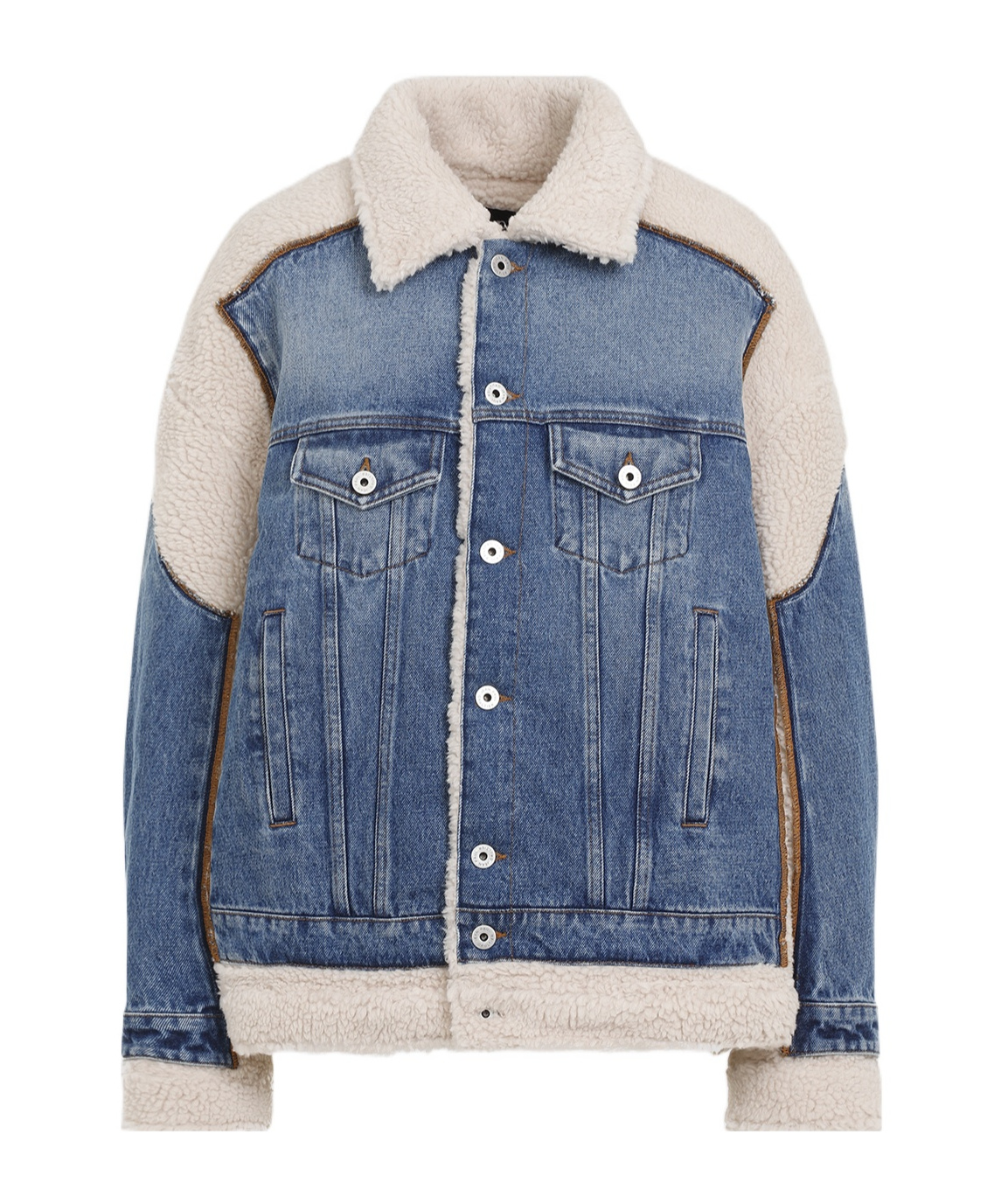Jean Paul Gaultier Long-sleeved Lapel Denim Jacket In Blue