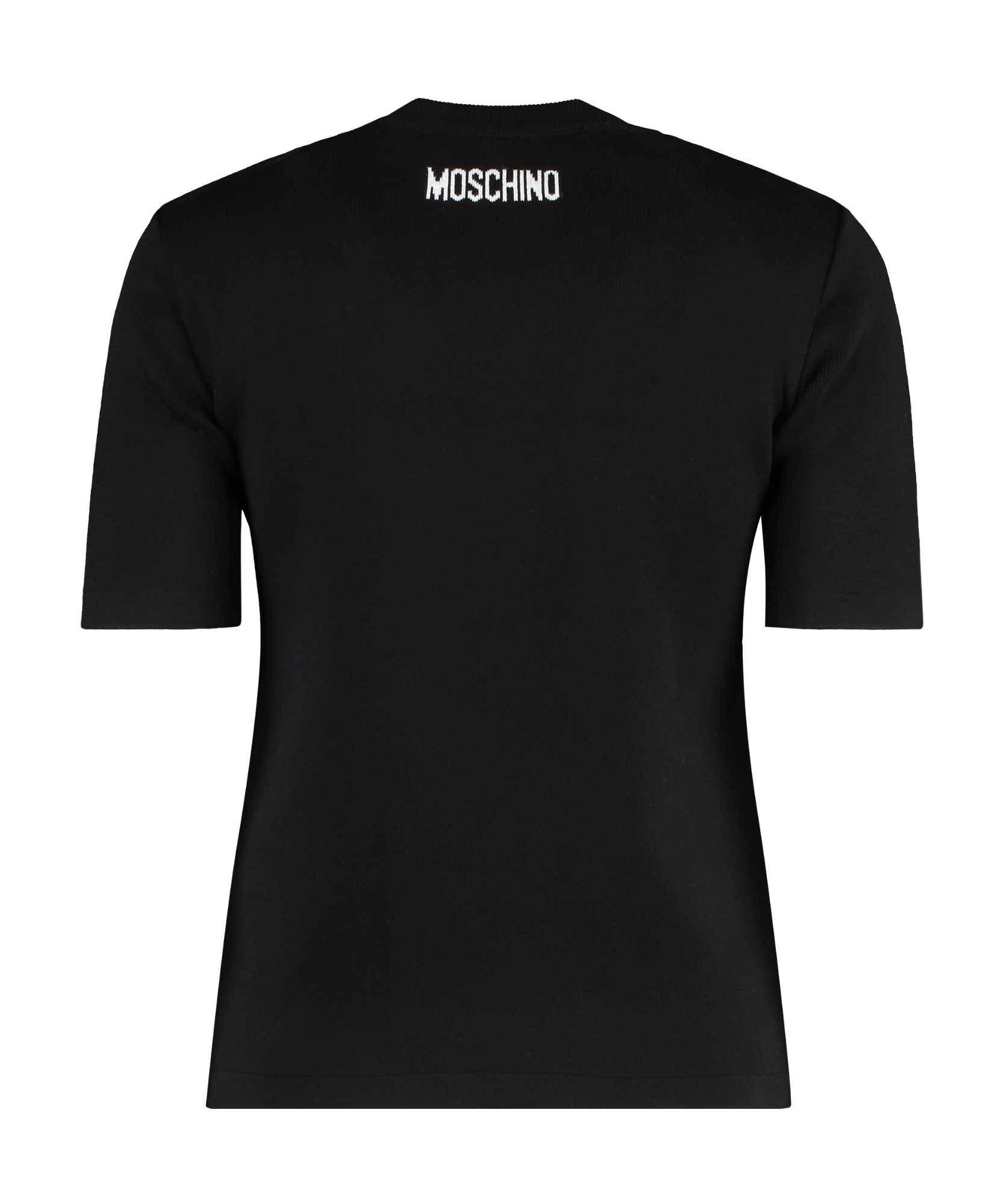 Moschino Short Sleeve Sweater In Black
