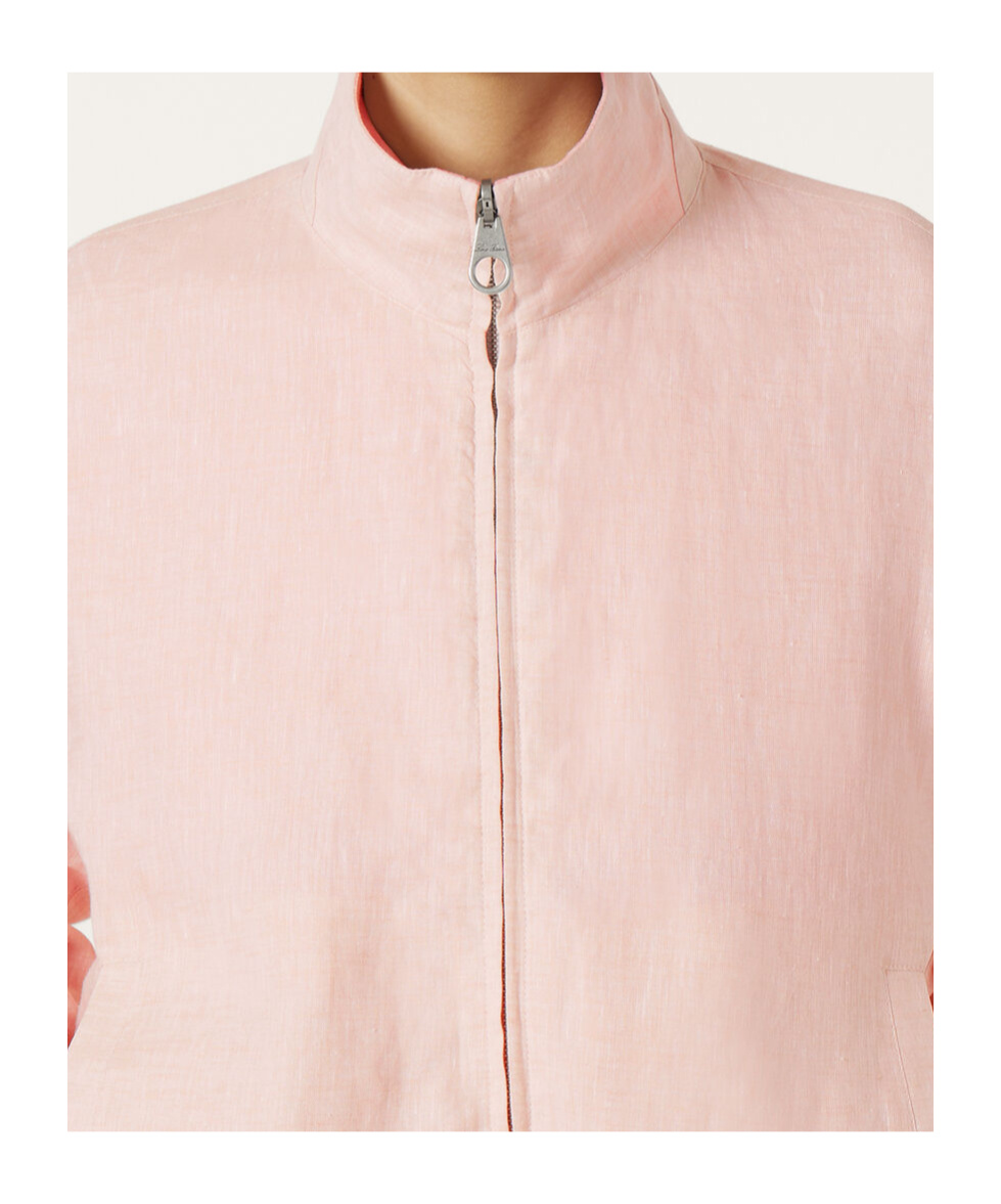 Loro Piana Bomber Jacket In Peach Candle/light Beach