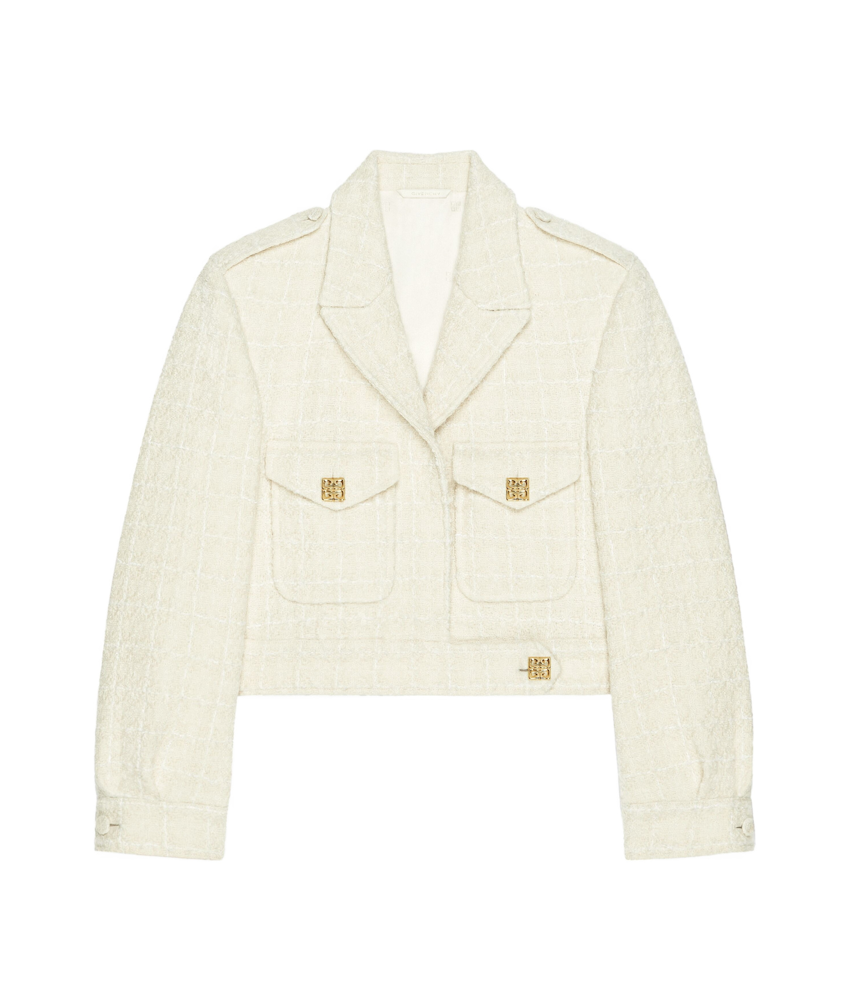 Givenchy Single-breasted Cropped Blazer In White