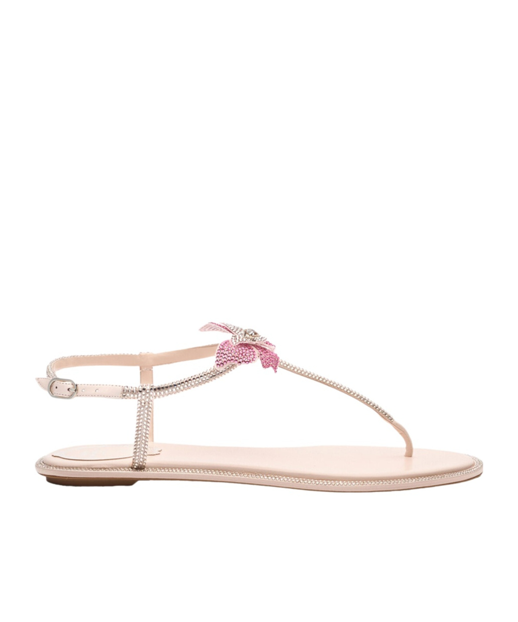 René Caovilla Rene Caovilla Fairy Pink Flat Sandal 10 In Nude