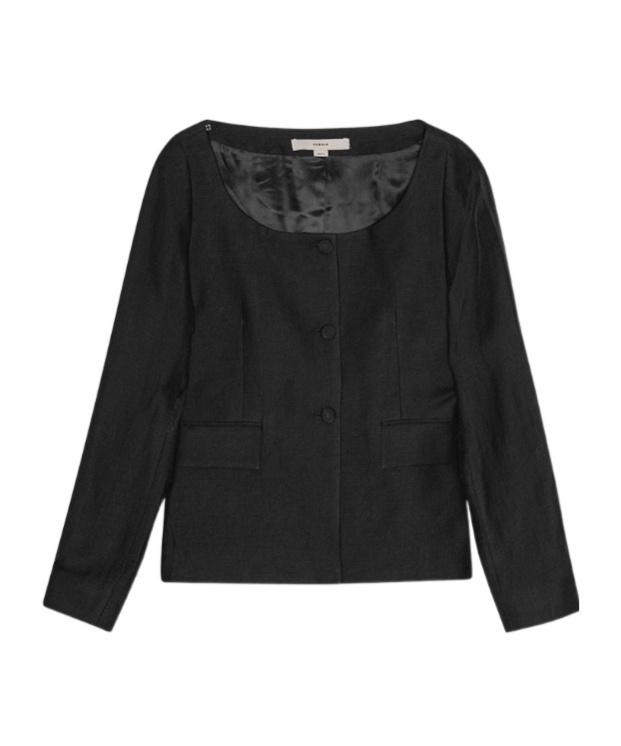 Remain Birger Christensen Remain By Birger Christensen Open Neck Fitted Woven Jacket