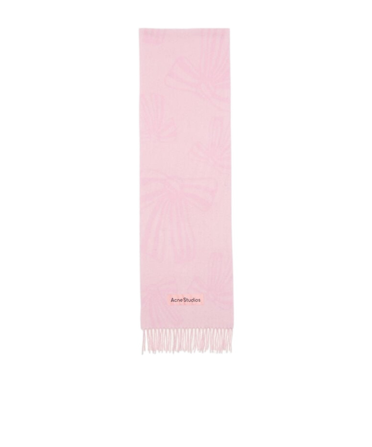 Shop Acne Studios Cashmere Jacquard Scarf In Pink