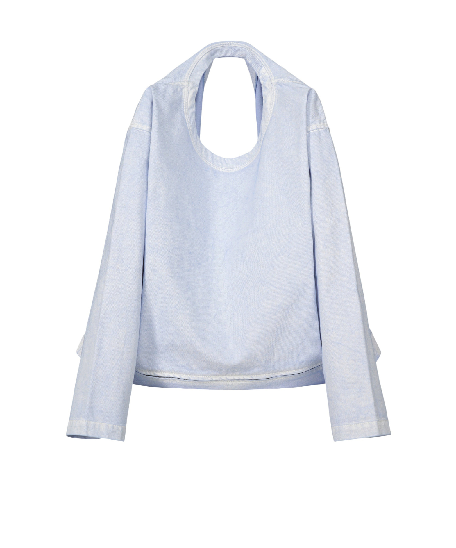 Issey Miyake Sculptural Sweatshirt Tote Bag In Blue