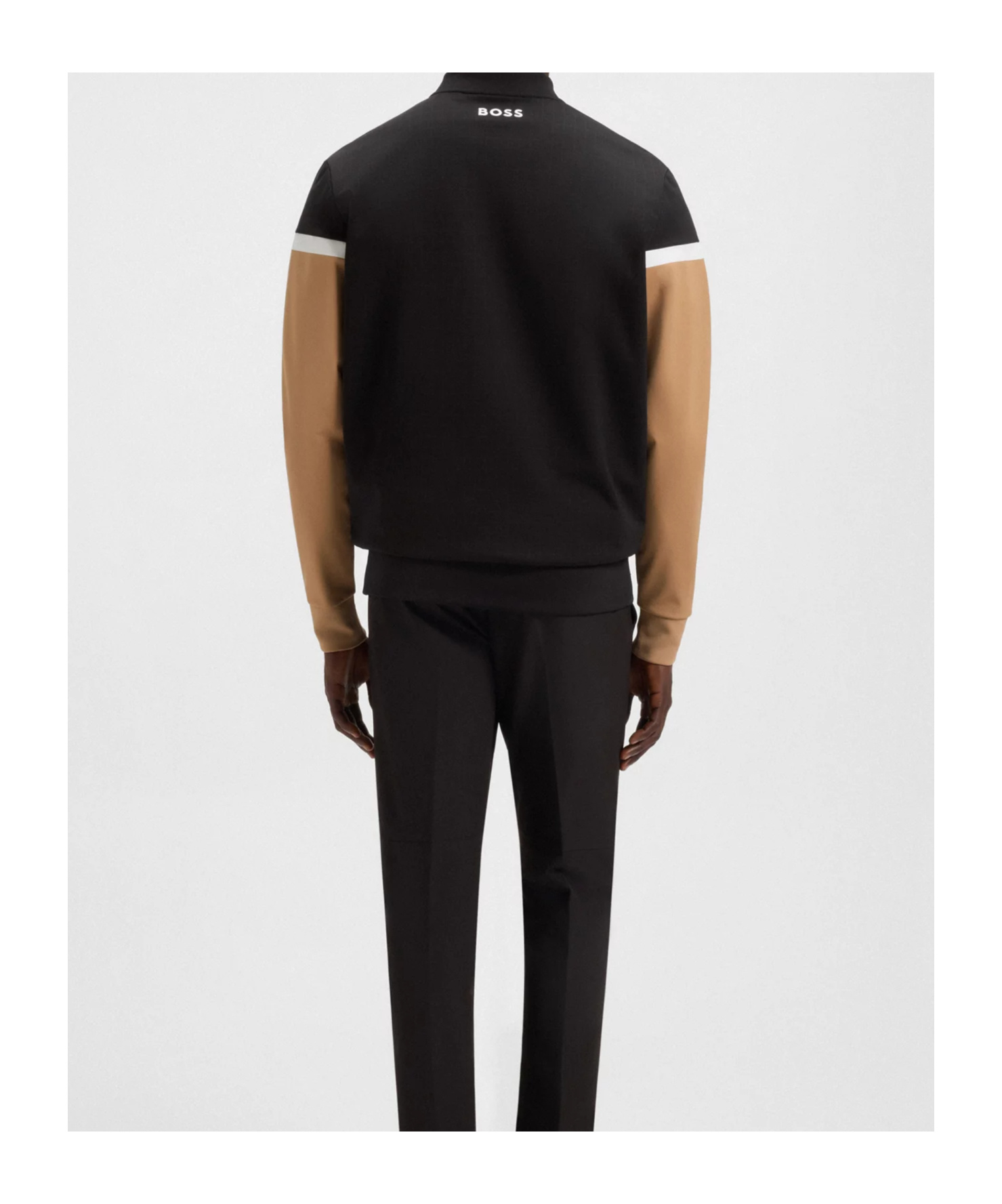 Hugo Boss Open Contrast Knit Jacket In Multi