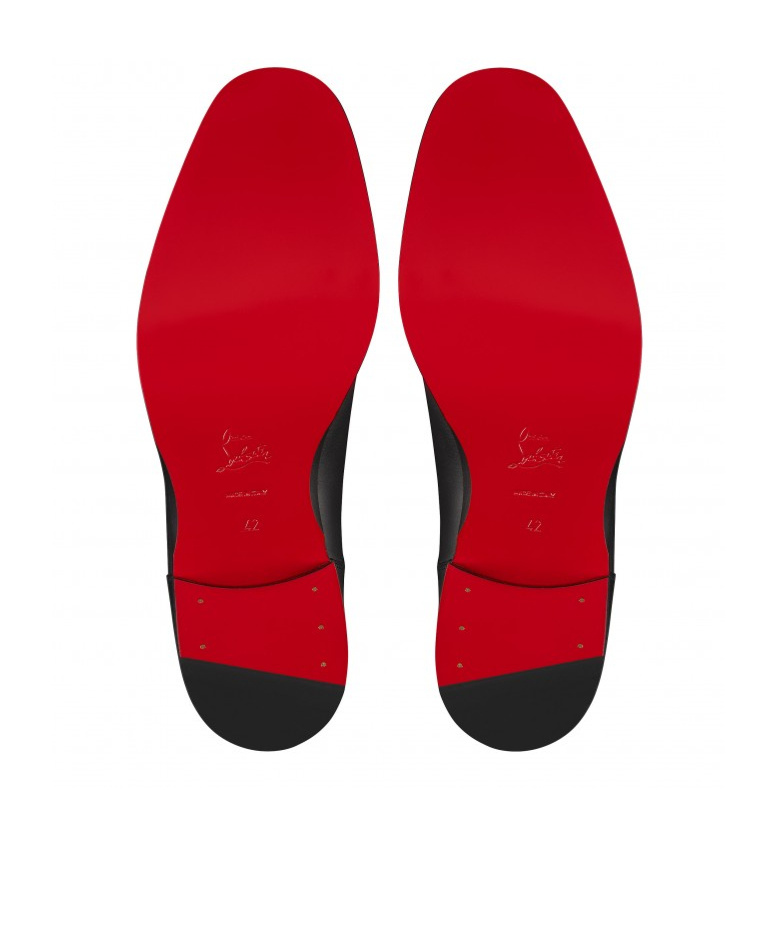 Christian Louboutin Cortomale Leather Derby Shoes In Black