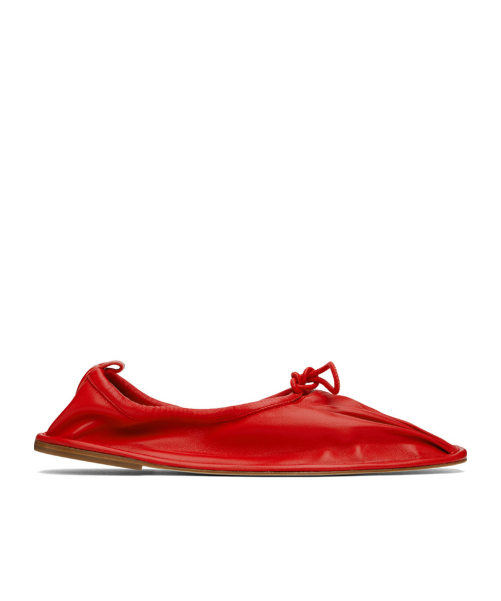 Hereu Ssense Exclusive Red Puntera Ballerina Flats In Red