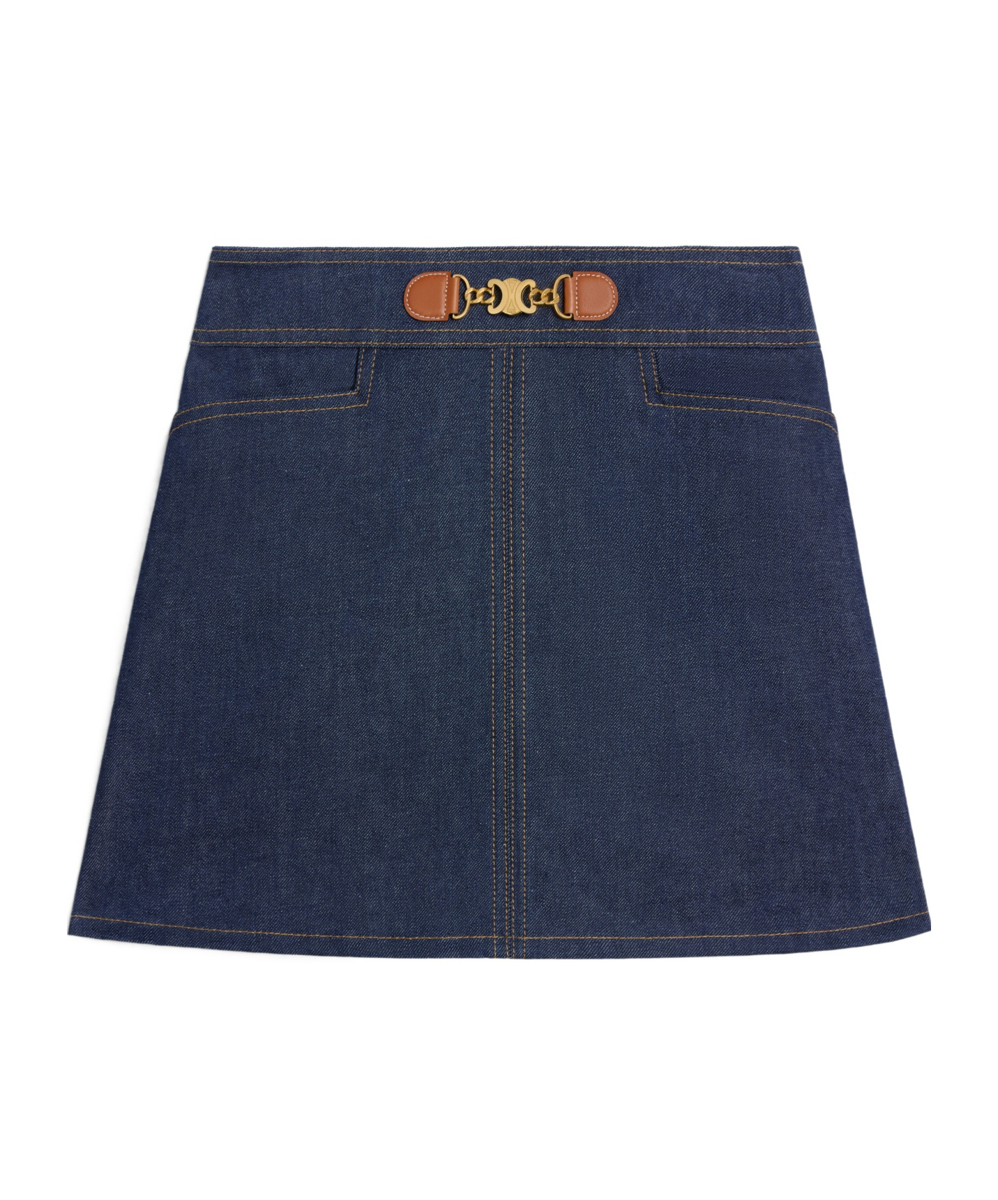 Celine Denim Mini Skirt In Blue