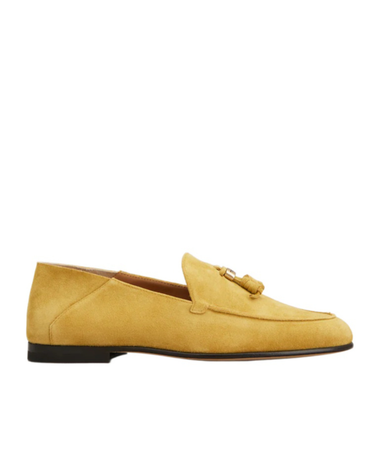 Tod's Mule Loafers In Suede In Yellow