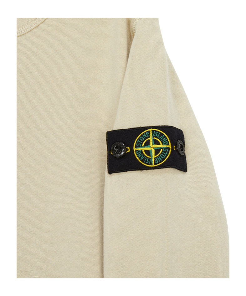 Stone Island Long Sleeve Sweatshirt In Sand-colored