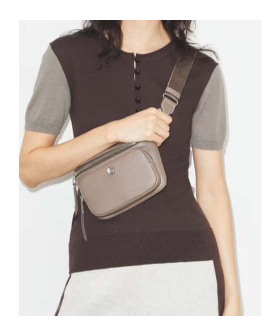 Tory Burch Mini Pebbled-leather Belt Bag In Brown
