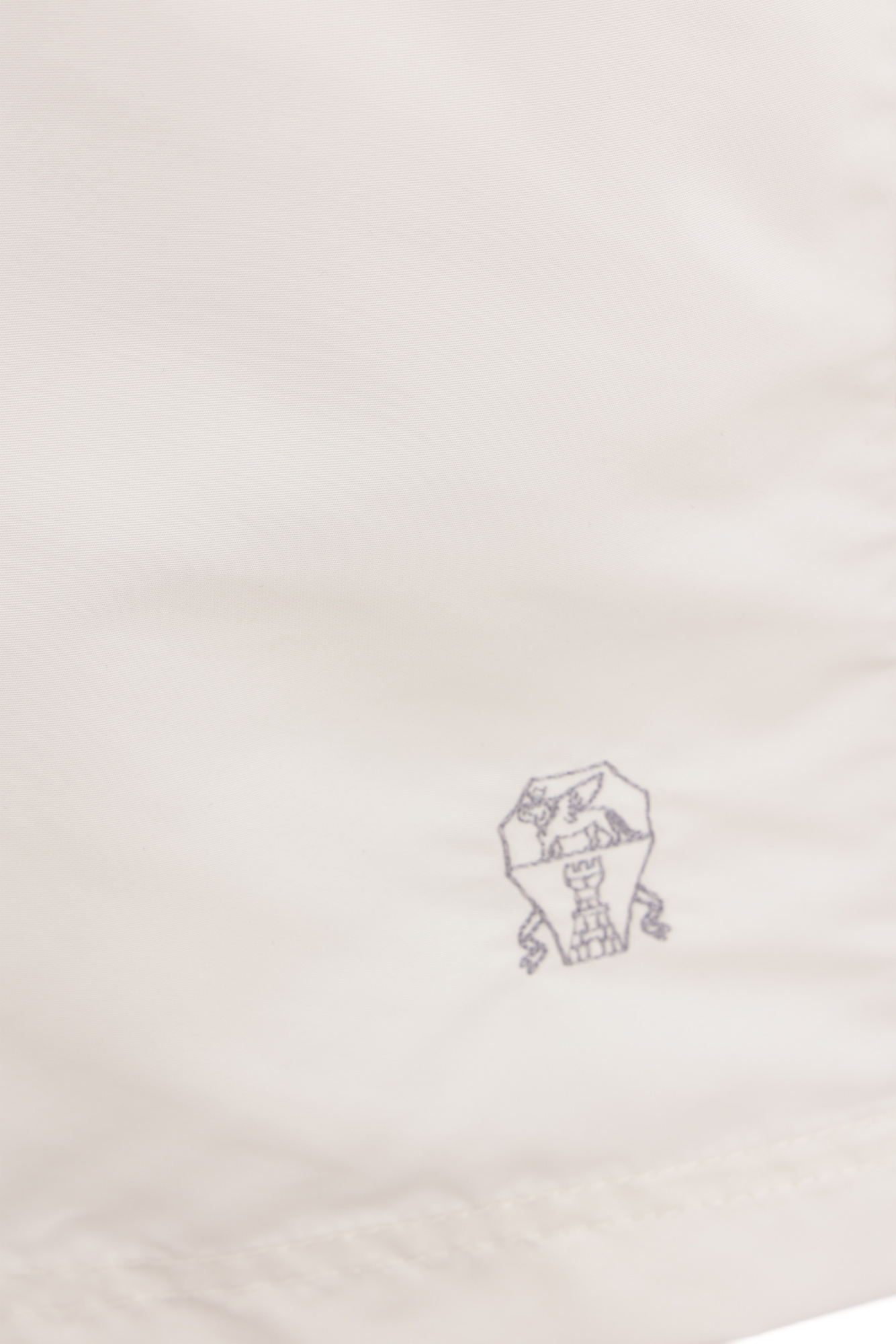 Brunello Cucinelli Logo-embroidered Drawtsring Swim Shorts In White