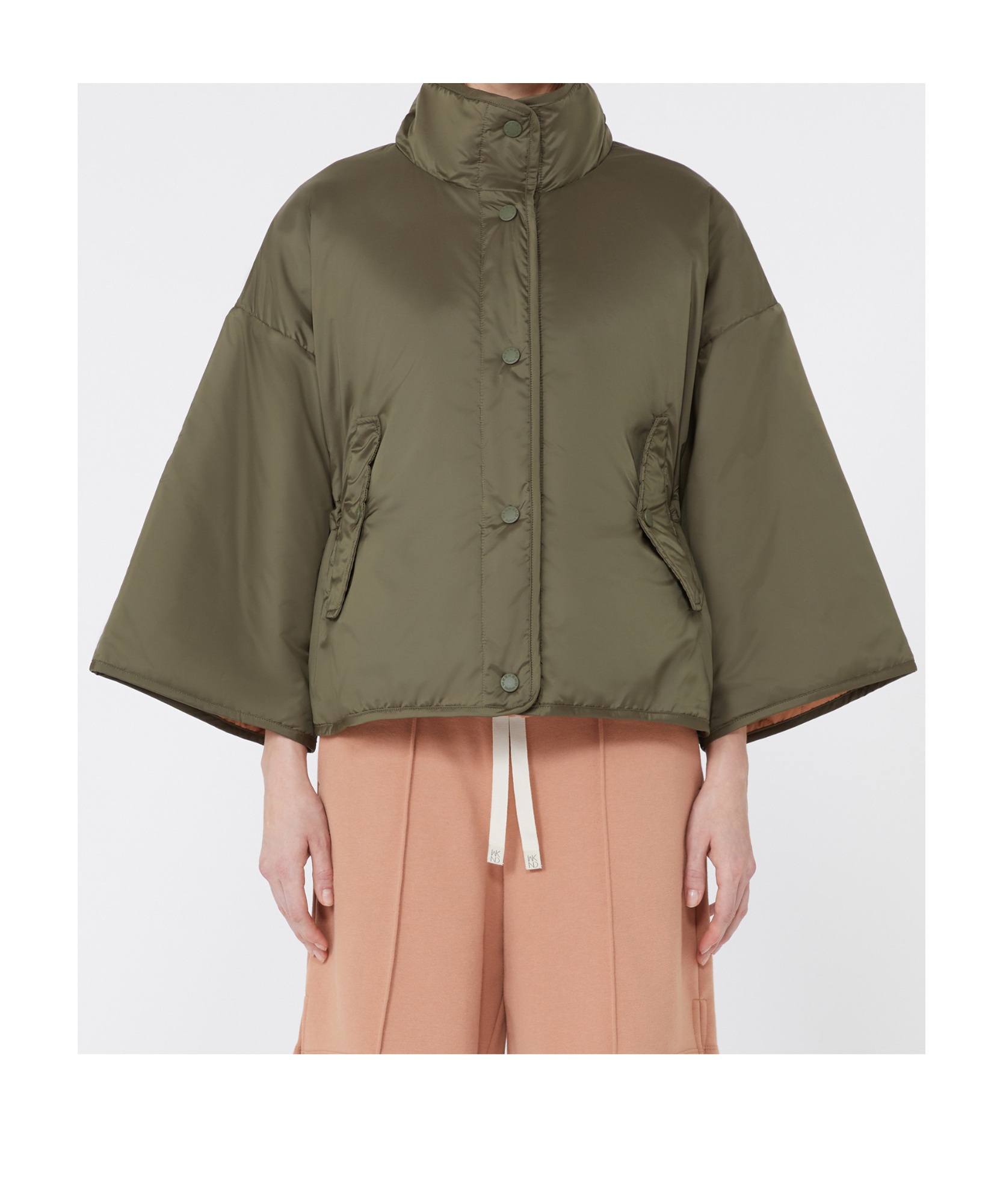 Weekend Max Mara Reversible Water-repellent Canvas Jacket In Green