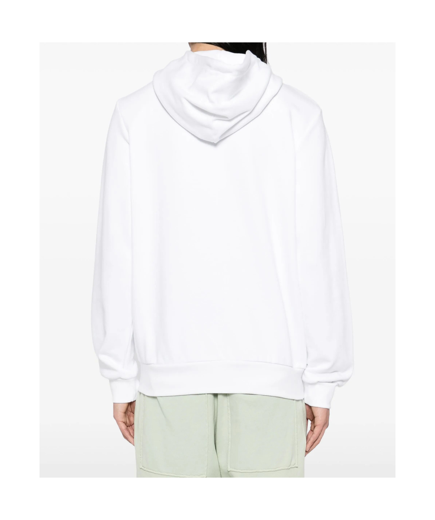 Lacoste Logo-patch Zipped Sweatshirt In White