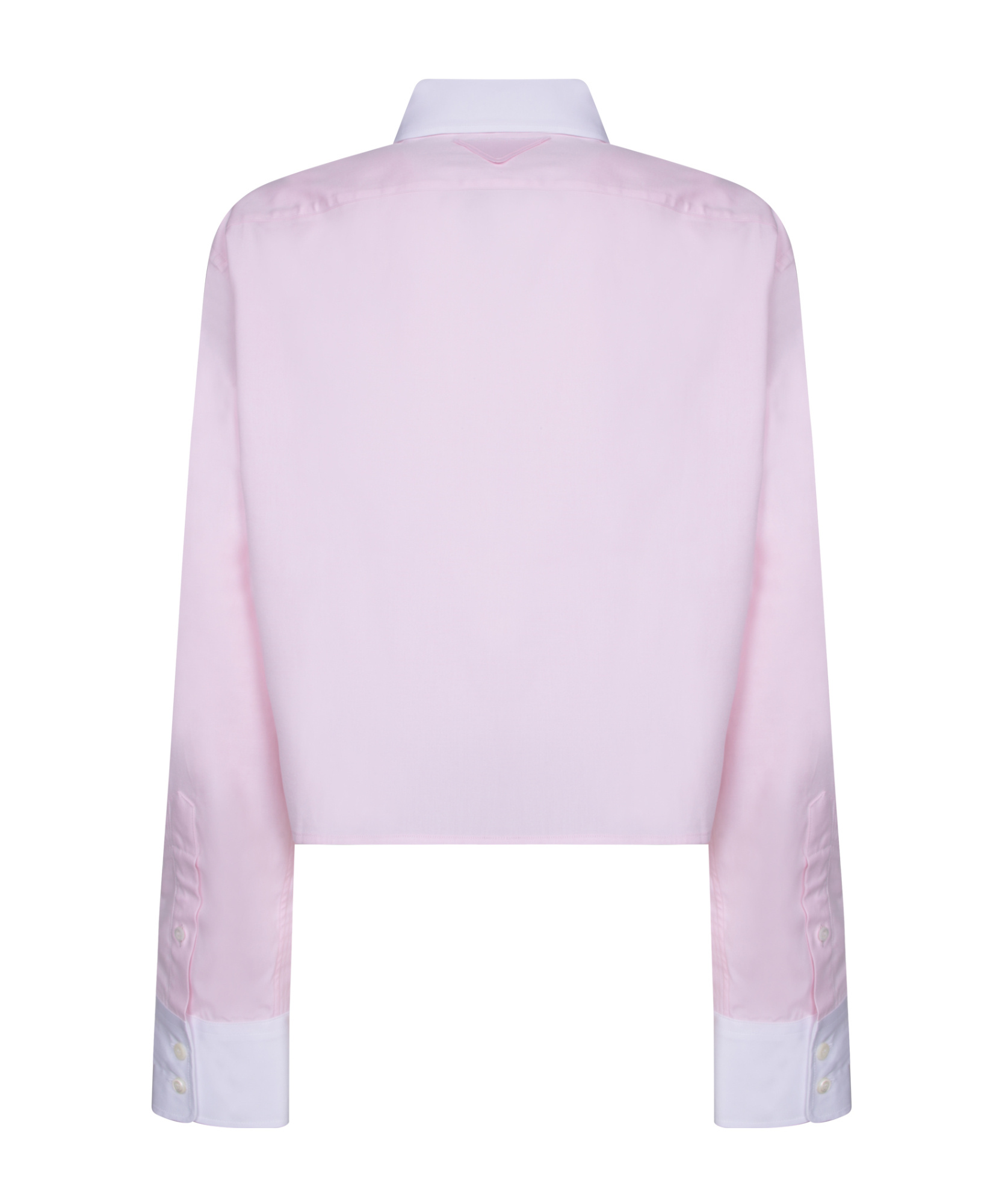 Prada Womens Purple Logo-embroidered Colour-block Cotton-poplin Shirt In Pink