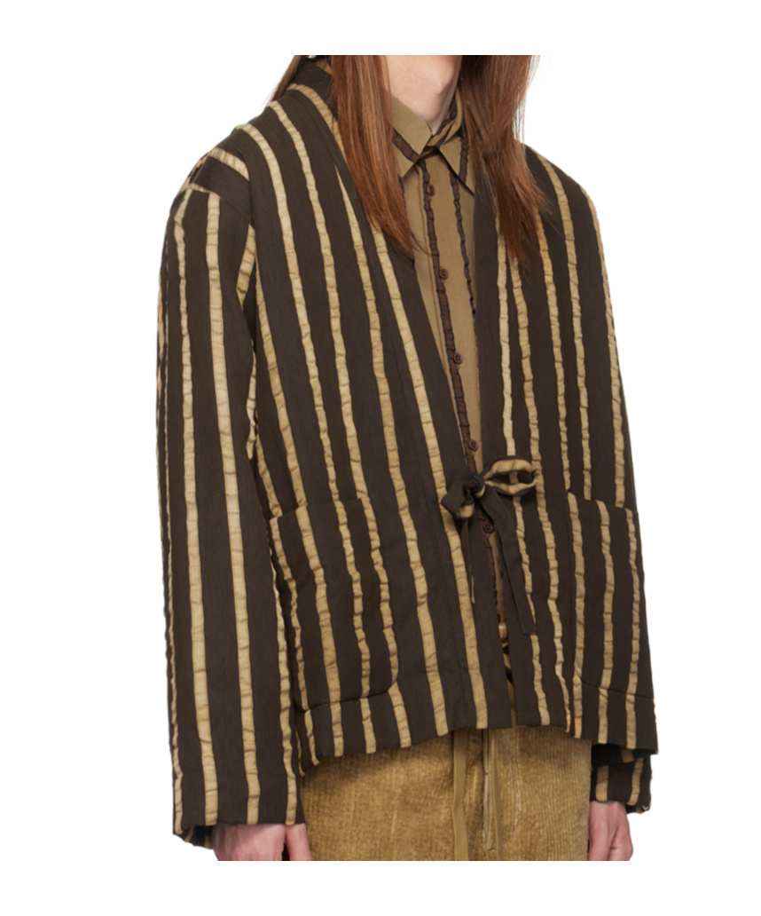 Uma Wang Brown Jester Jacket In Black