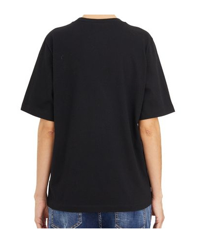 Shop Dsquared2 Logo Printed Crewneck T-shirt In Black