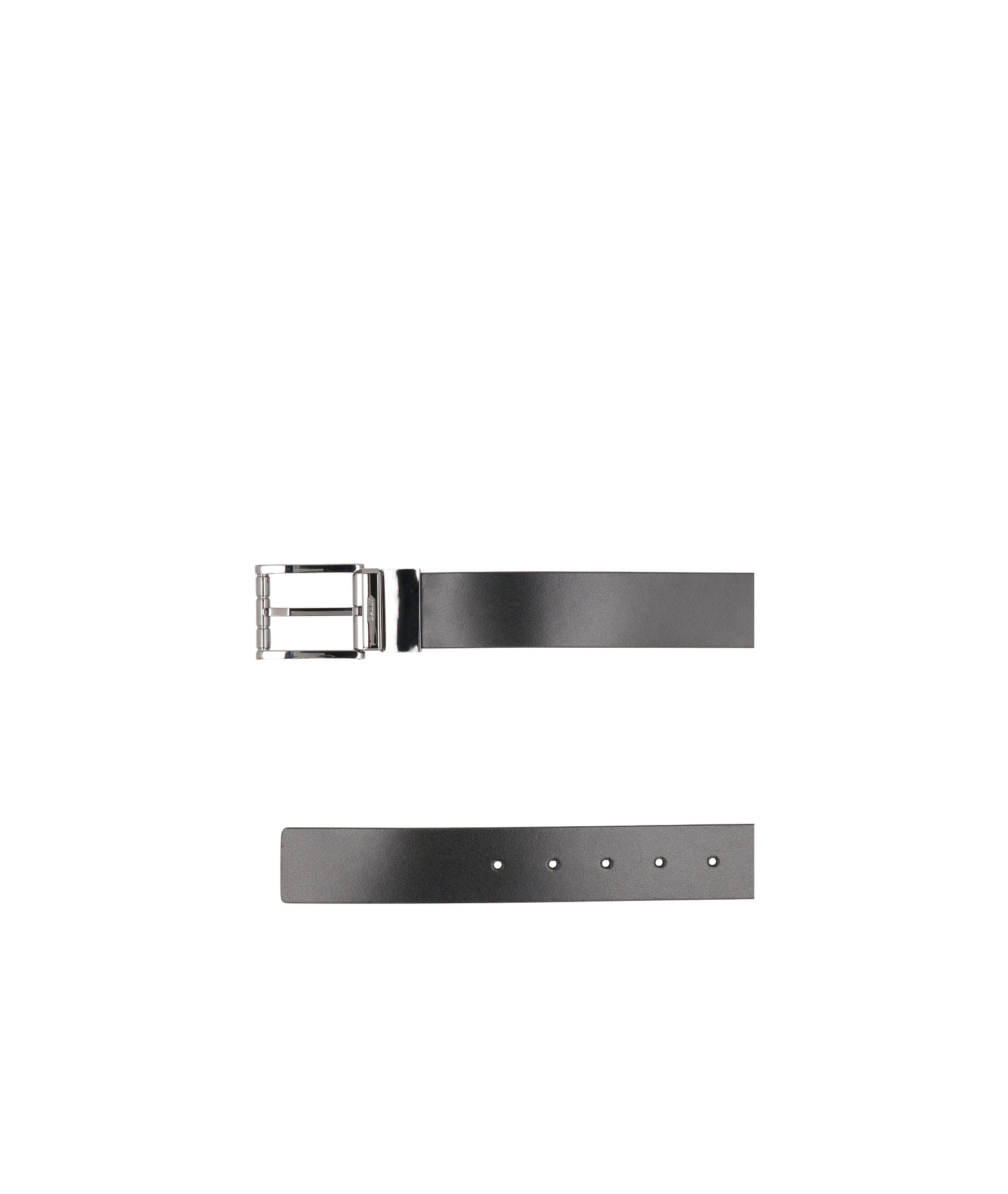Bally Logo Engraved Reversible Belt In Black