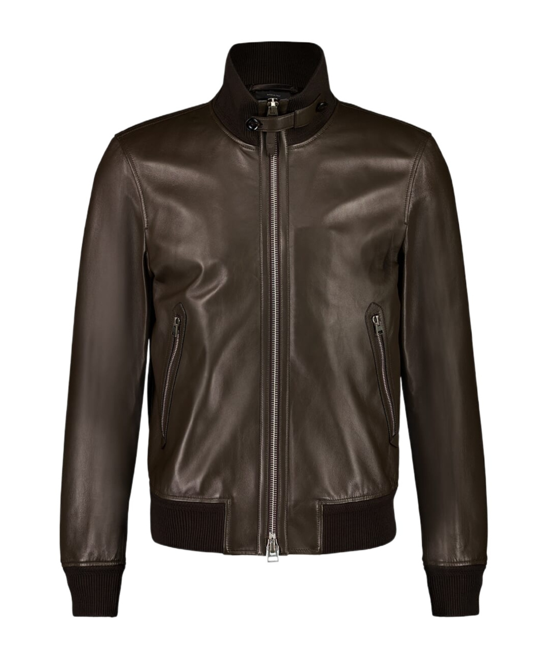 Tom Ford Leather Jacket In Brown