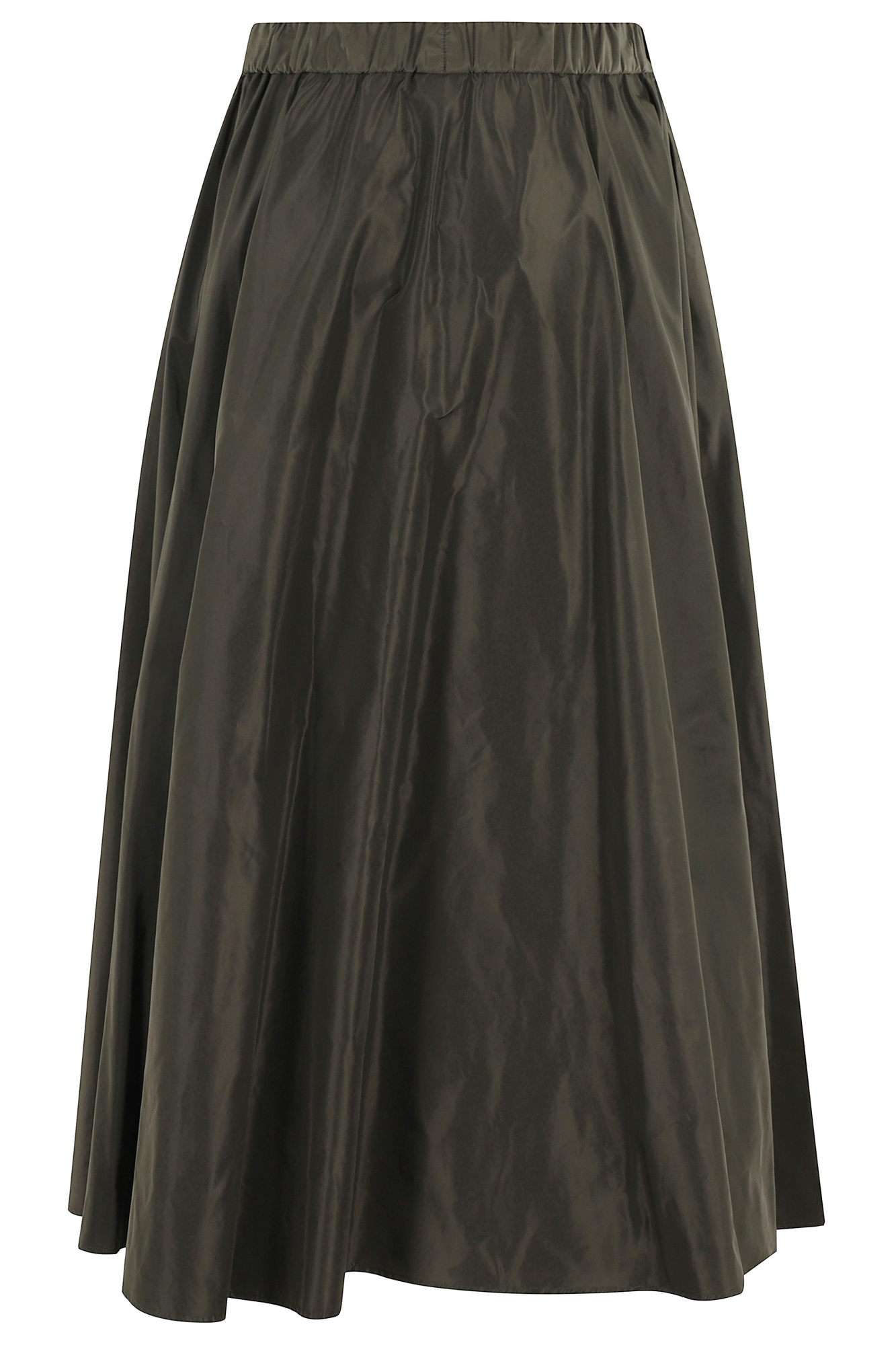 Aspesi Elastic-waist Flared Skirt In Green