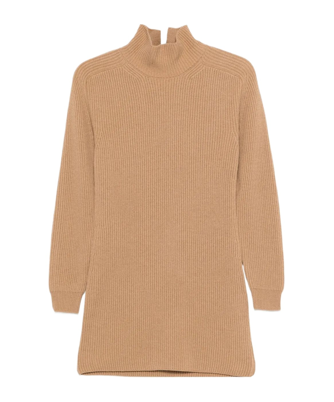 Dondup Ribbed-knit Dress In Brown