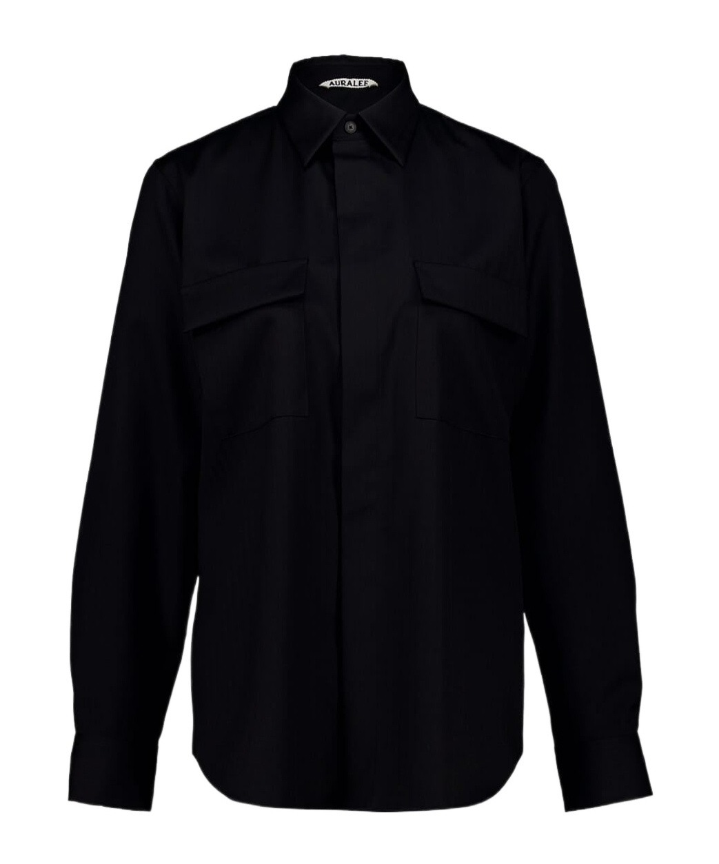 AURALEE FLAP-POCKET WOOL SHIRT
