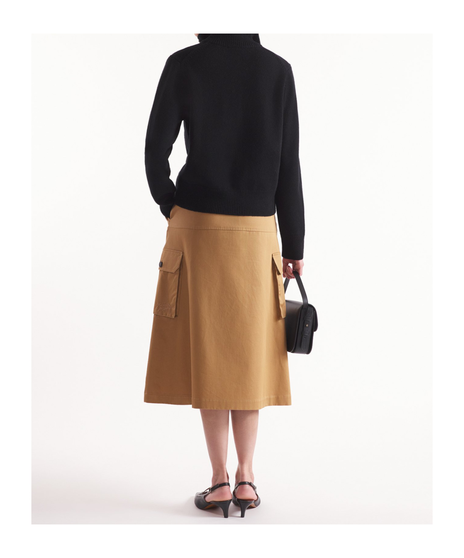 MAISON KITSUNÉ FOX HEAD-INTARSIA HIGH-NECK CARDIGAN 