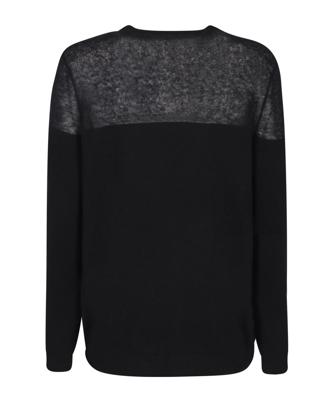 Fabiana Filippi Panelled Crewneck Jumper In Black