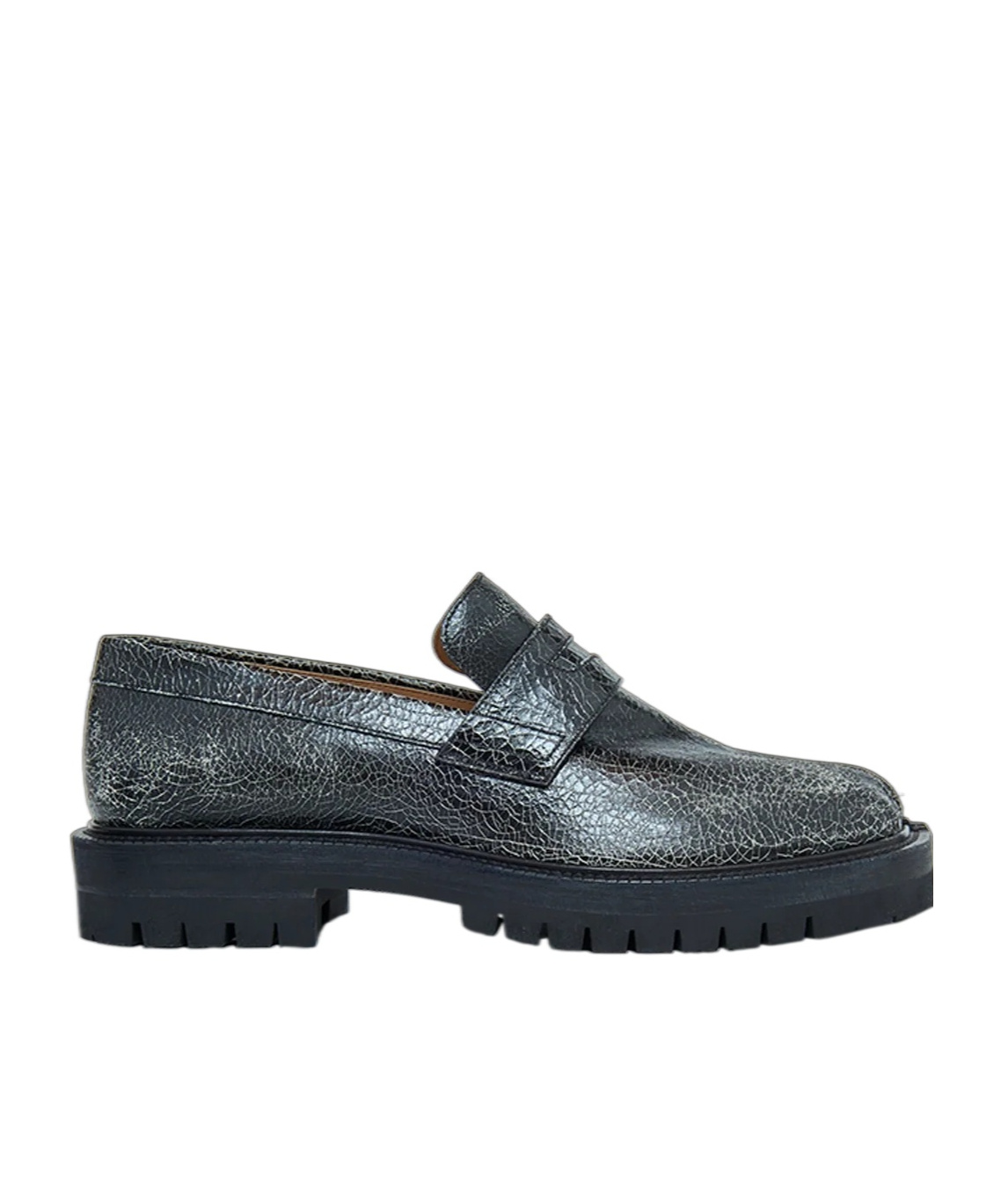 Maison Margiela Taby County Crackled Loafers In Multi