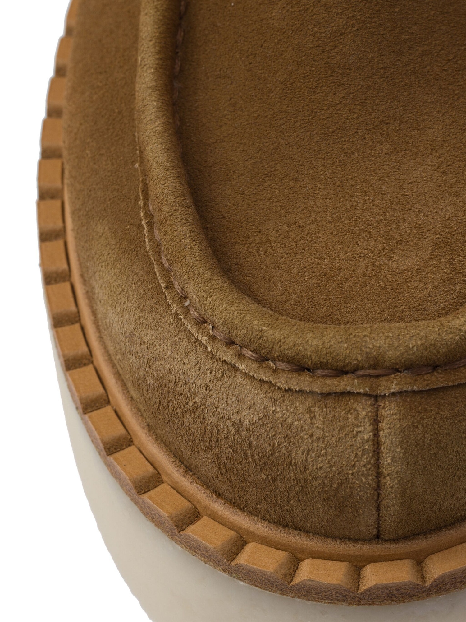 Prada Suede Shearling Flatform Loafers In Brown