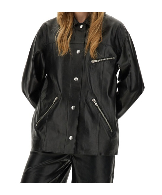 Stand Studio Stand Elisia Leather Jacket In Black
