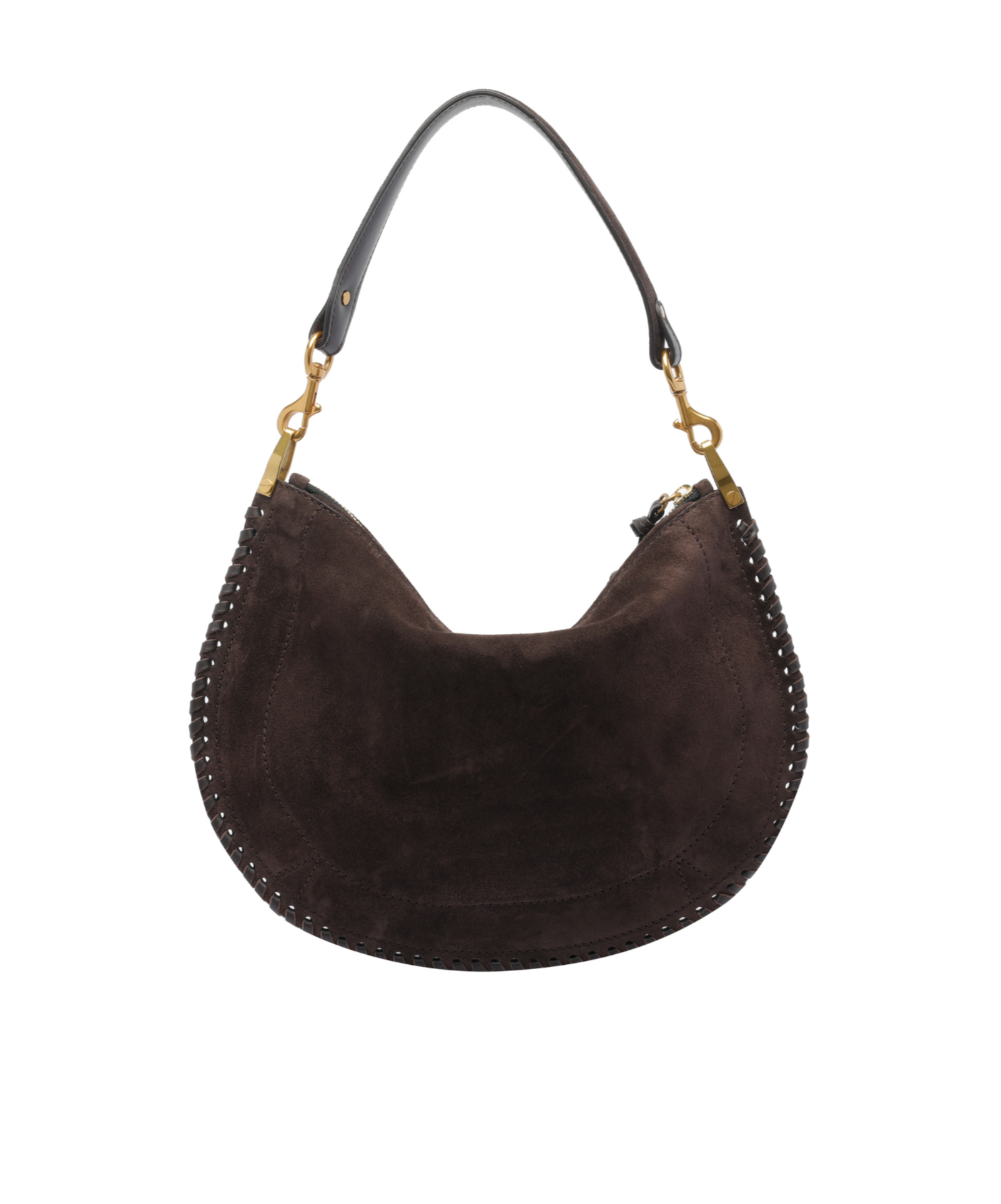 Isabel Marant Suede Shoulder Bag Removable Handle In Brown