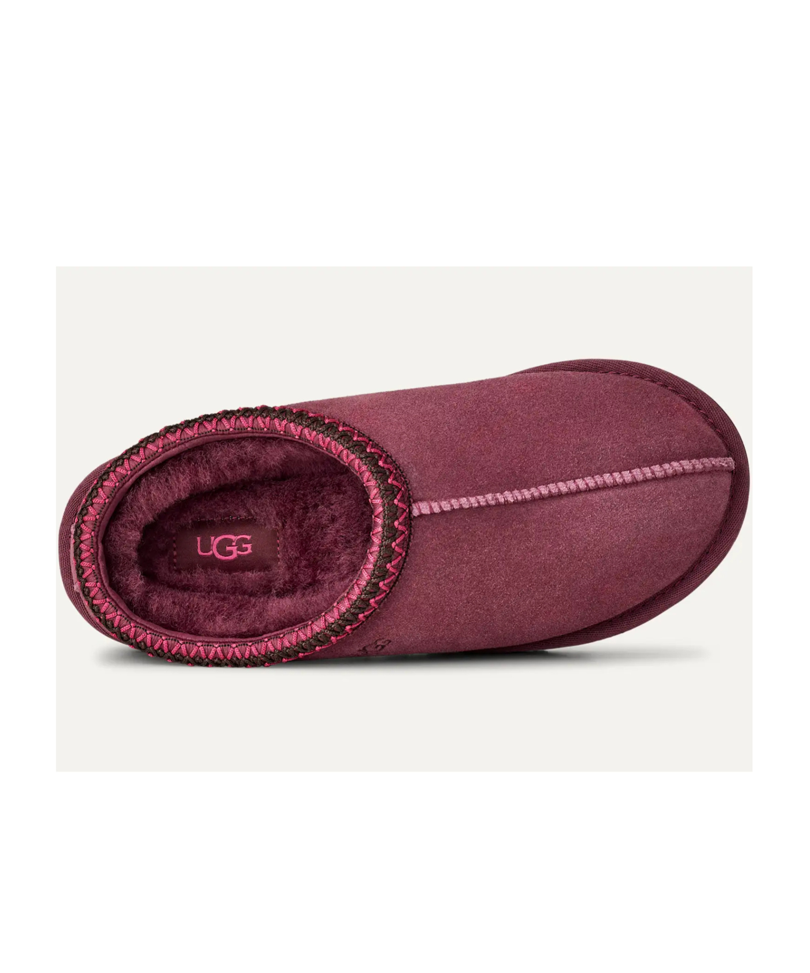 Ugg Tasman Ii Logo Debossed Slippers In Burgundy