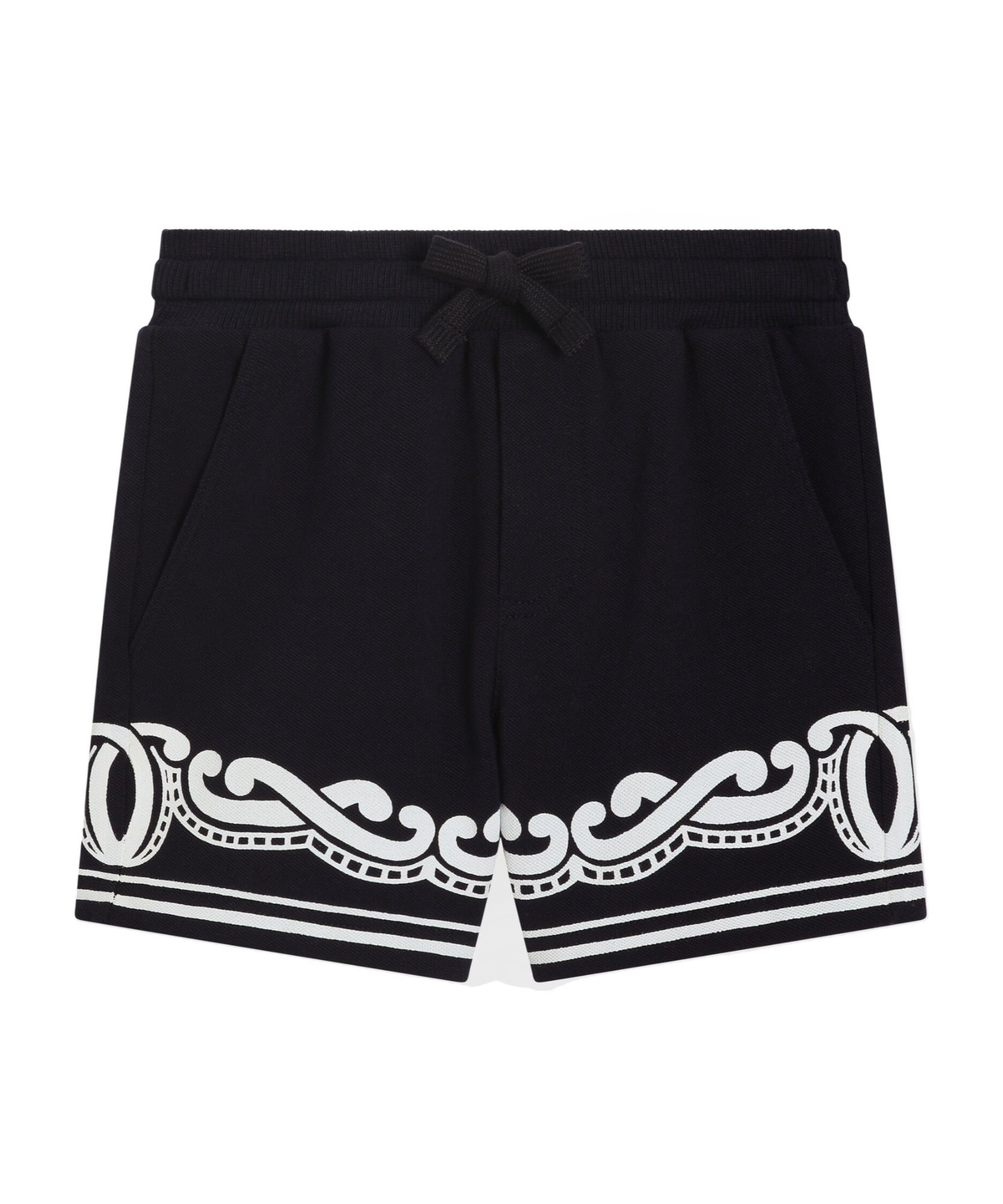 Dolce & Gabbana Bandana Printed Bermuda Shorts In Black
