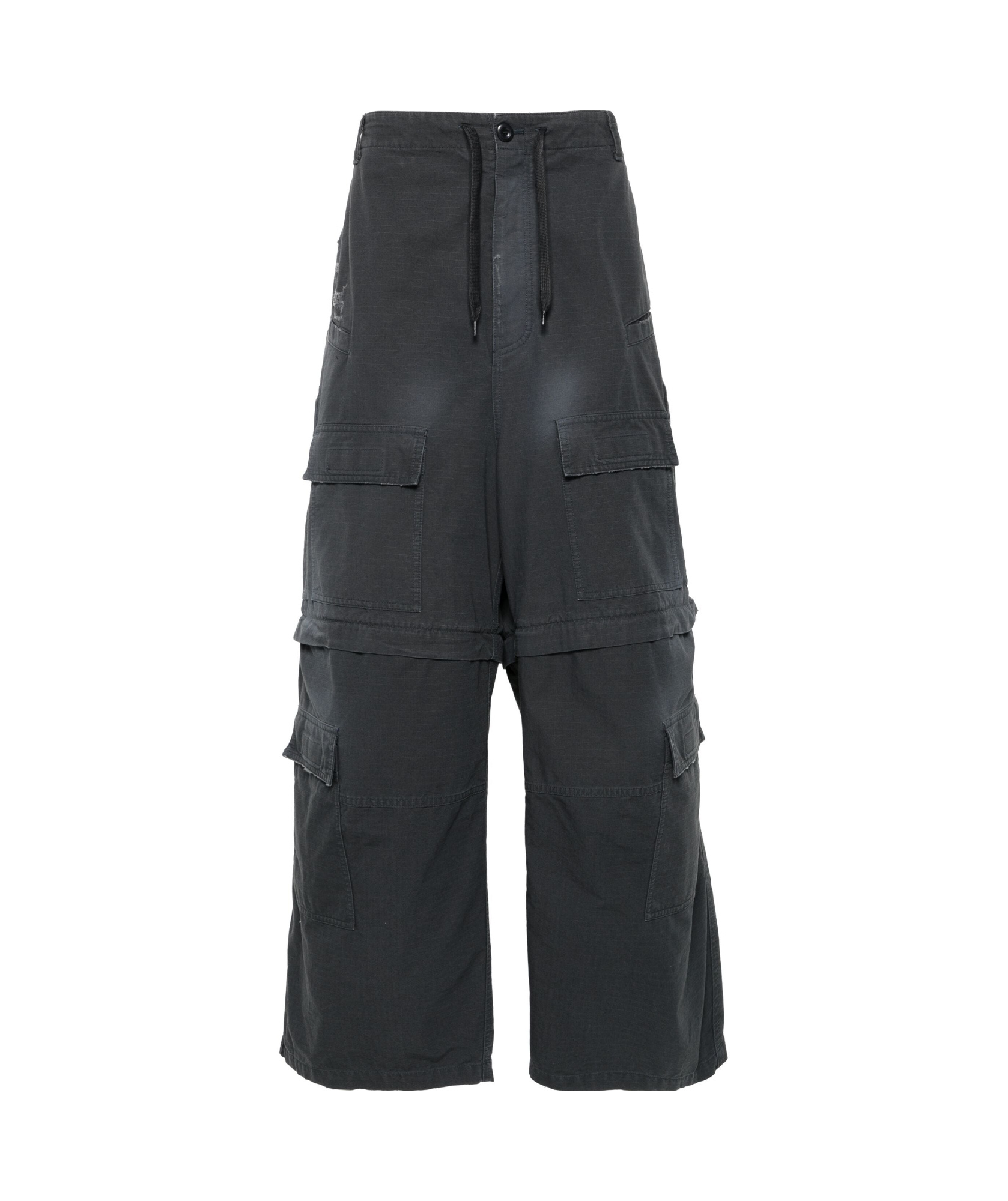 Balenciaga Detachable-legs Ripstop Cargo Trousers In Black