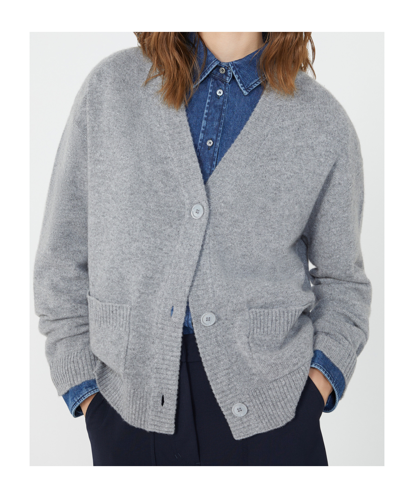 Weekend Max Mara Knit Cardigan In Gray