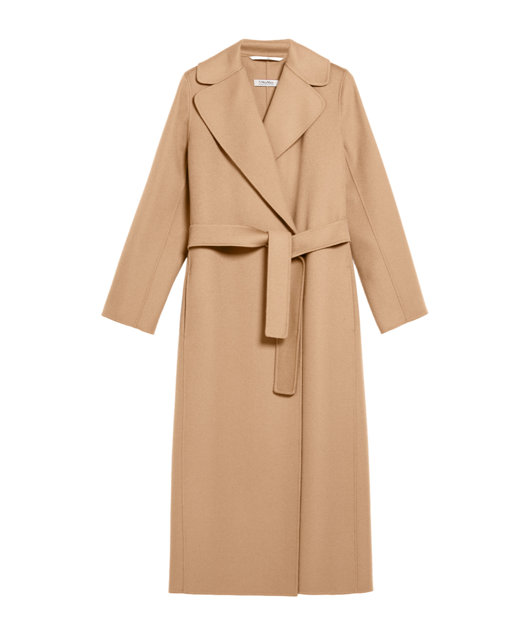 Max Mara Wool Broadcloth Midi Coat In Brown