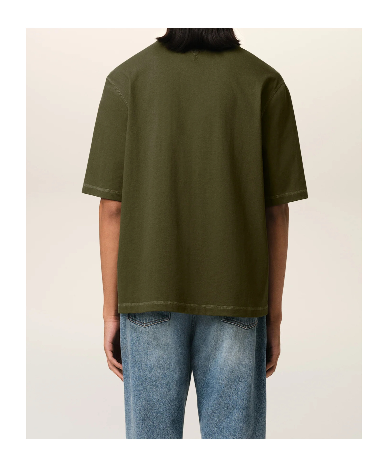 Shop Ami Alexandre Mattiussi Green Cotton T-shirt
