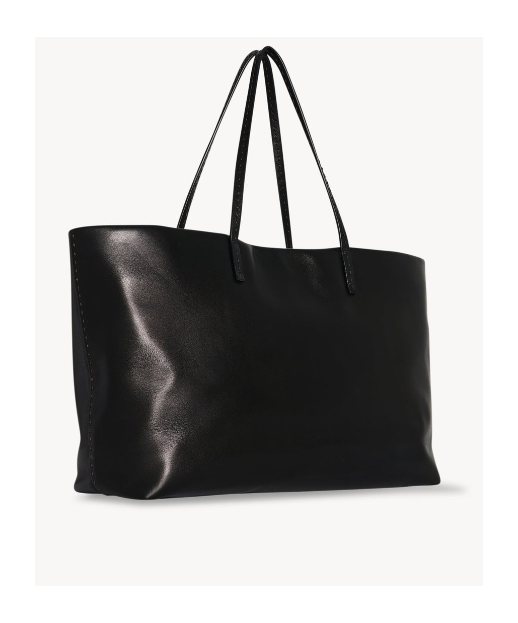 The Row Nuance Leather Tote Bag In Black