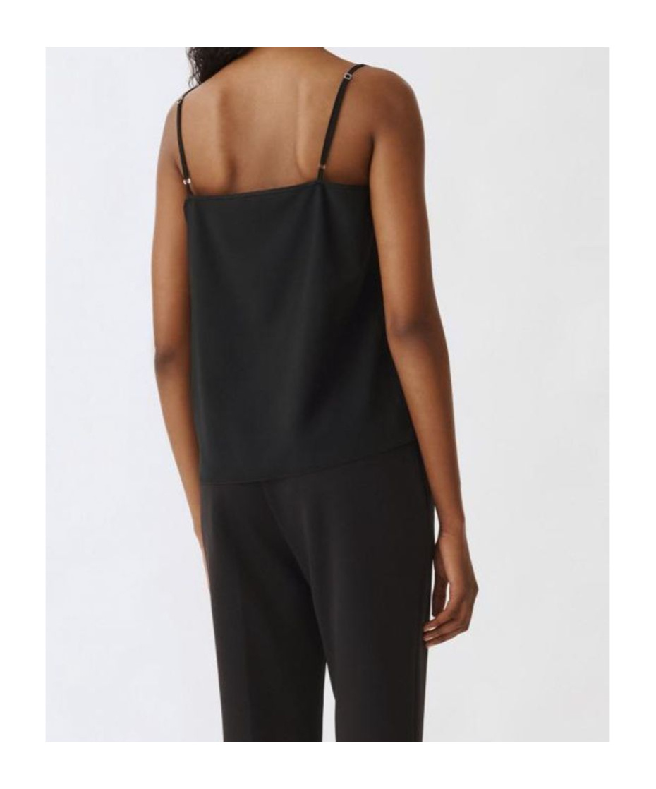 Fabiana Filippi Spaghetti Strap Tank Top In Black