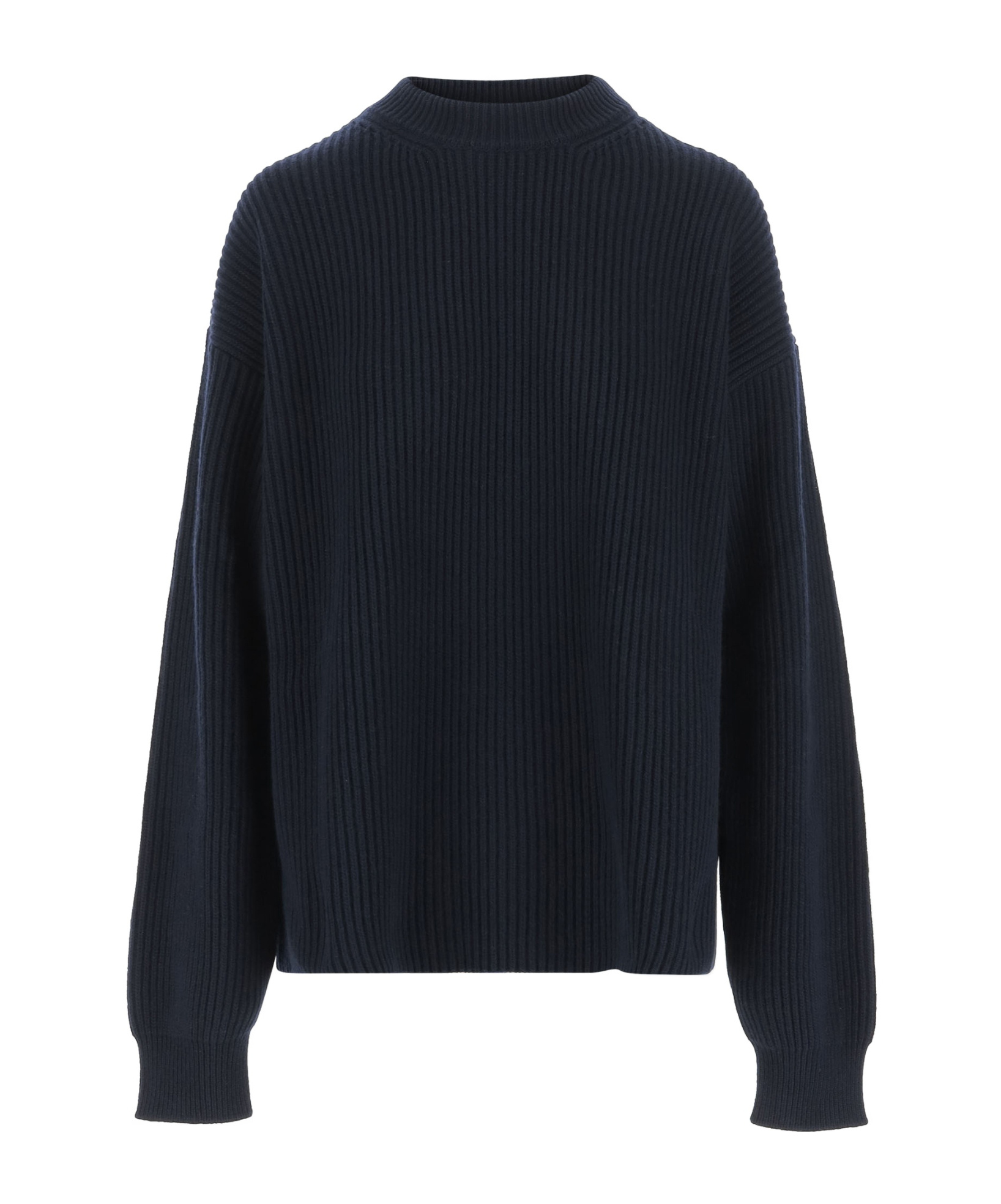 Jil Sander Long Sleeve Crew-neck Sweater In Blue