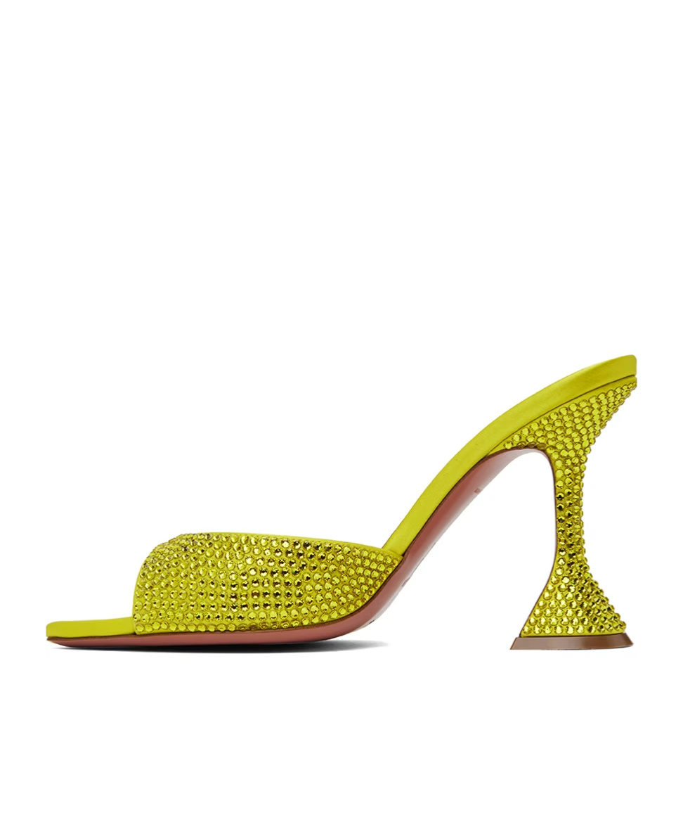 AMINA MUADDI CAROLINE CRYSTAL HIGH-HEELED SANDALS 
